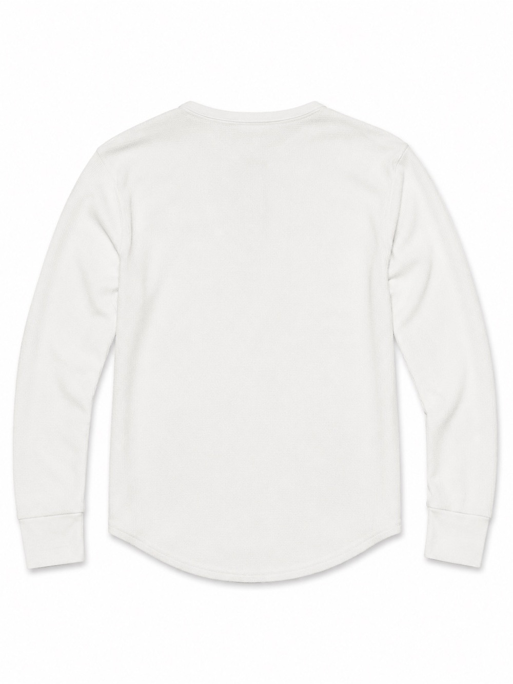 Hollister Mens Small White Long Sleeve Waffle Knit Tee Shirt Logo - Picture 2 of 3